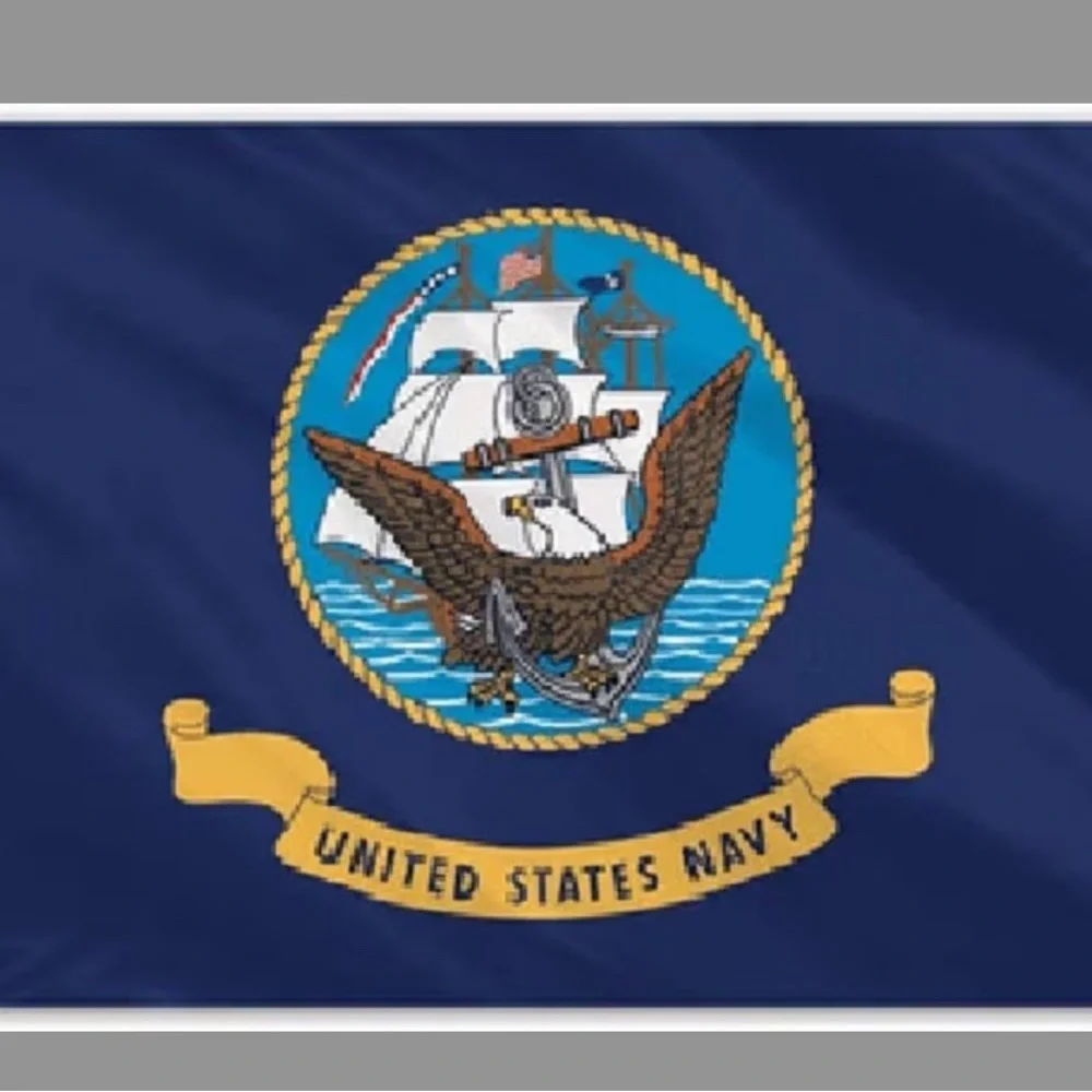 NEW- United States Navy Flag 4ft wide - 6ft Long Official Navy logo